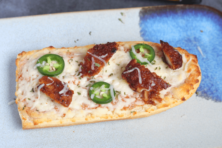 BBQ Chicken French Bread Pizza and Buffalo Chicken French Bread Pizza - SO Easy!