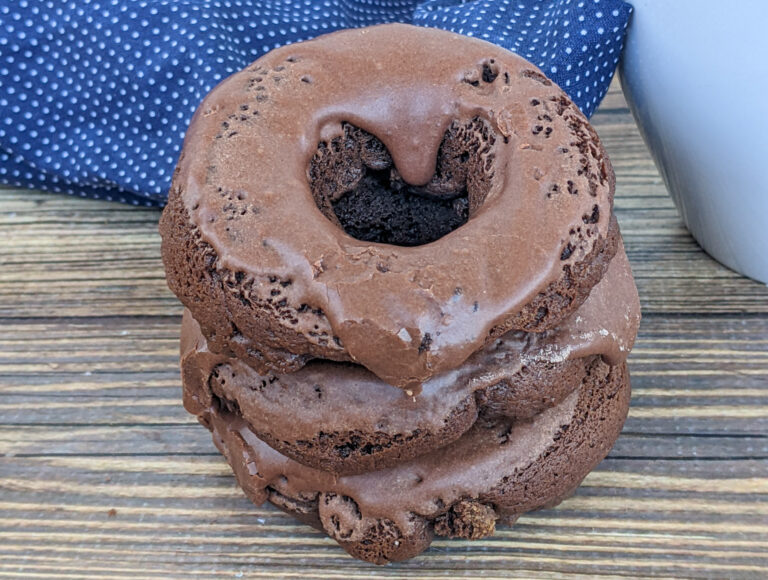 Peanut Butter Chocolate Donuts made with Cake Mix!