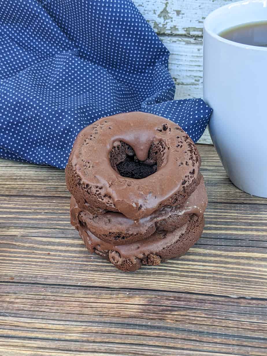 Peanut Butter Chocolate Donuts made with Cake Mix! Ginger Casa