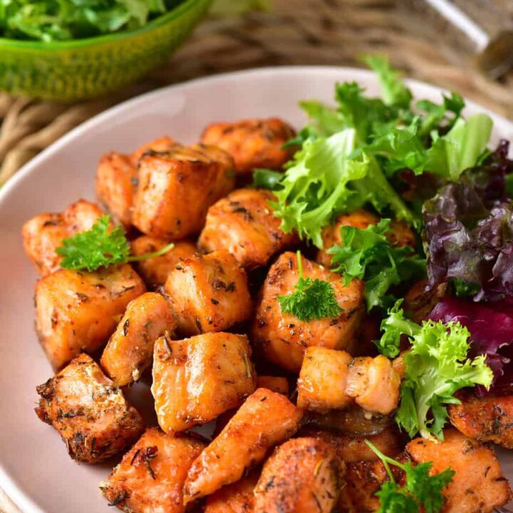 Air Fryer Salmon Bites - Quick and Delicious Family Meal! - Ginger Casa