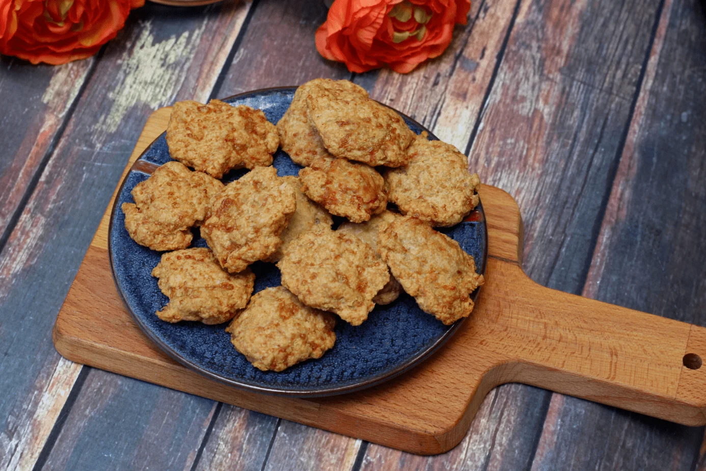 chicken nuggets on a plate