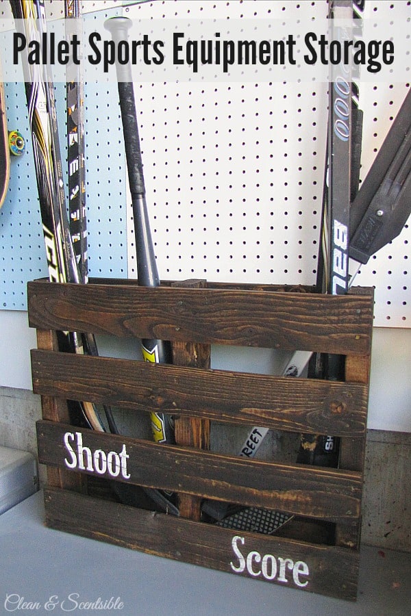 pallet sports equipment storage