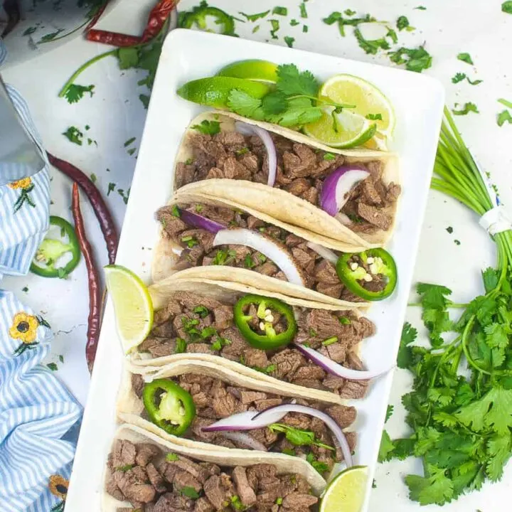 Air Fryer Street Tacos - Delicious Steak Taco Meat in the Air Fryer!