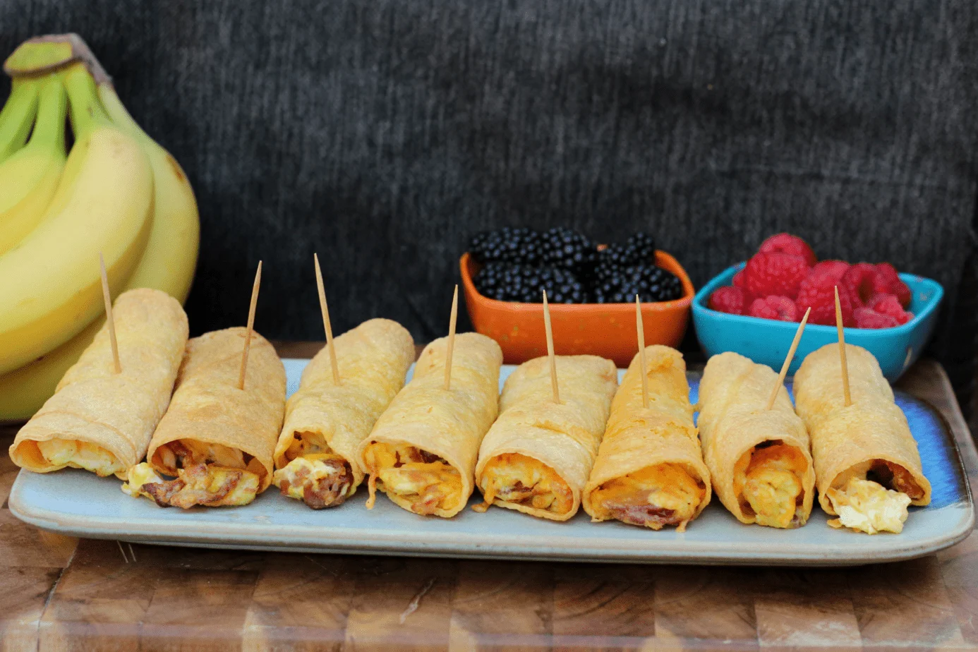 bacon and egg taquitos