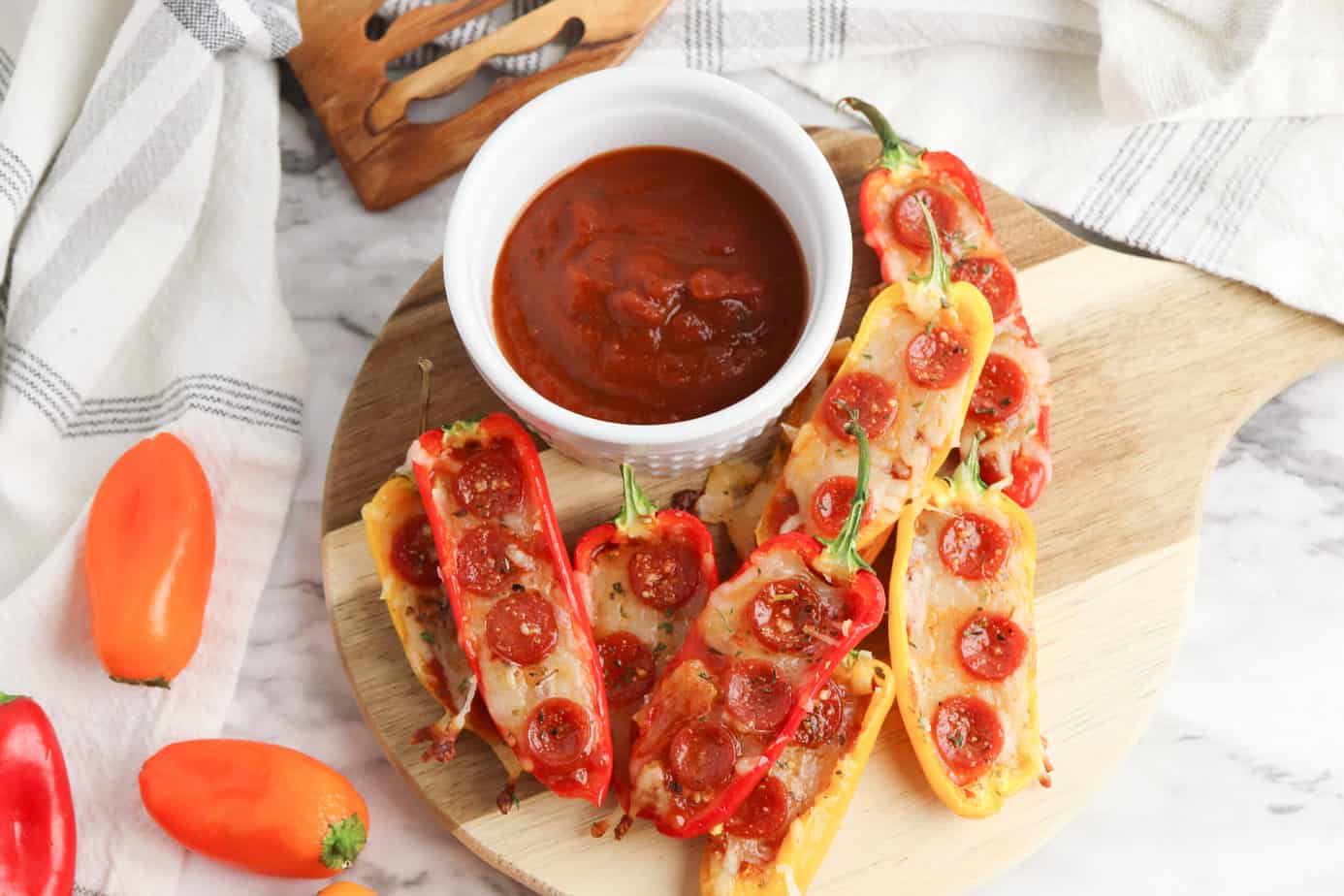 air fryer pepperoni pizza peppers
