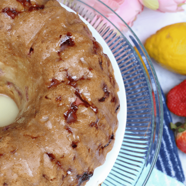 Strawberry Lemonade Bundt Cake