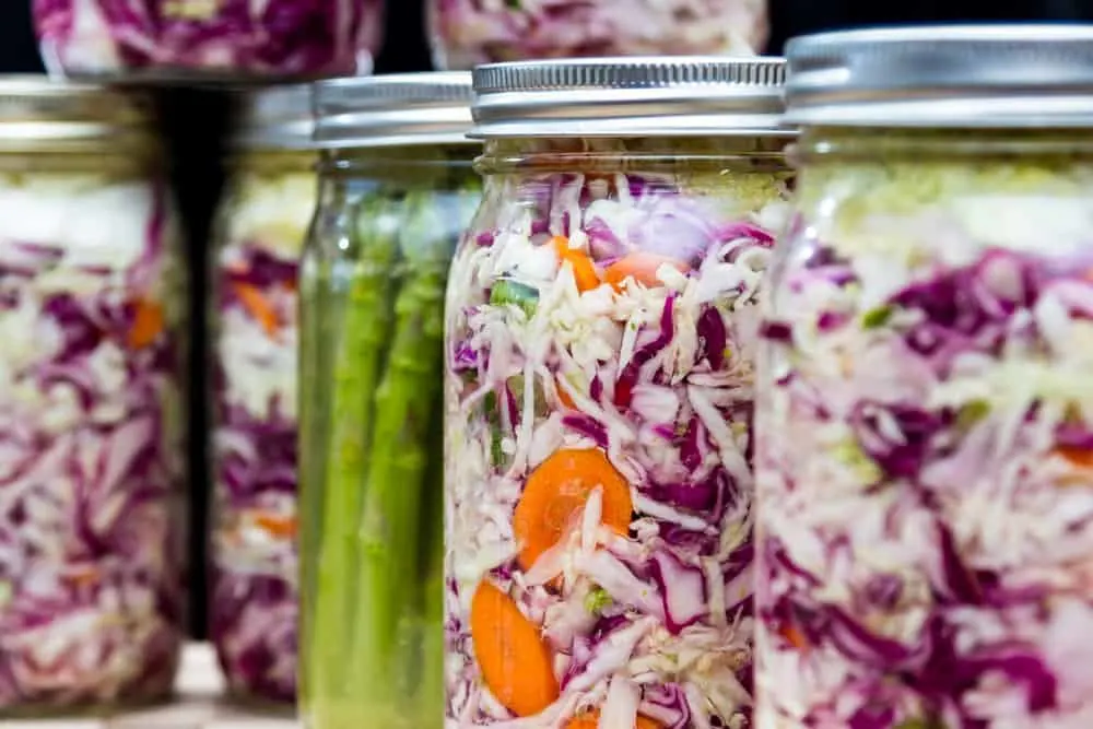 jars of fermented vegetables