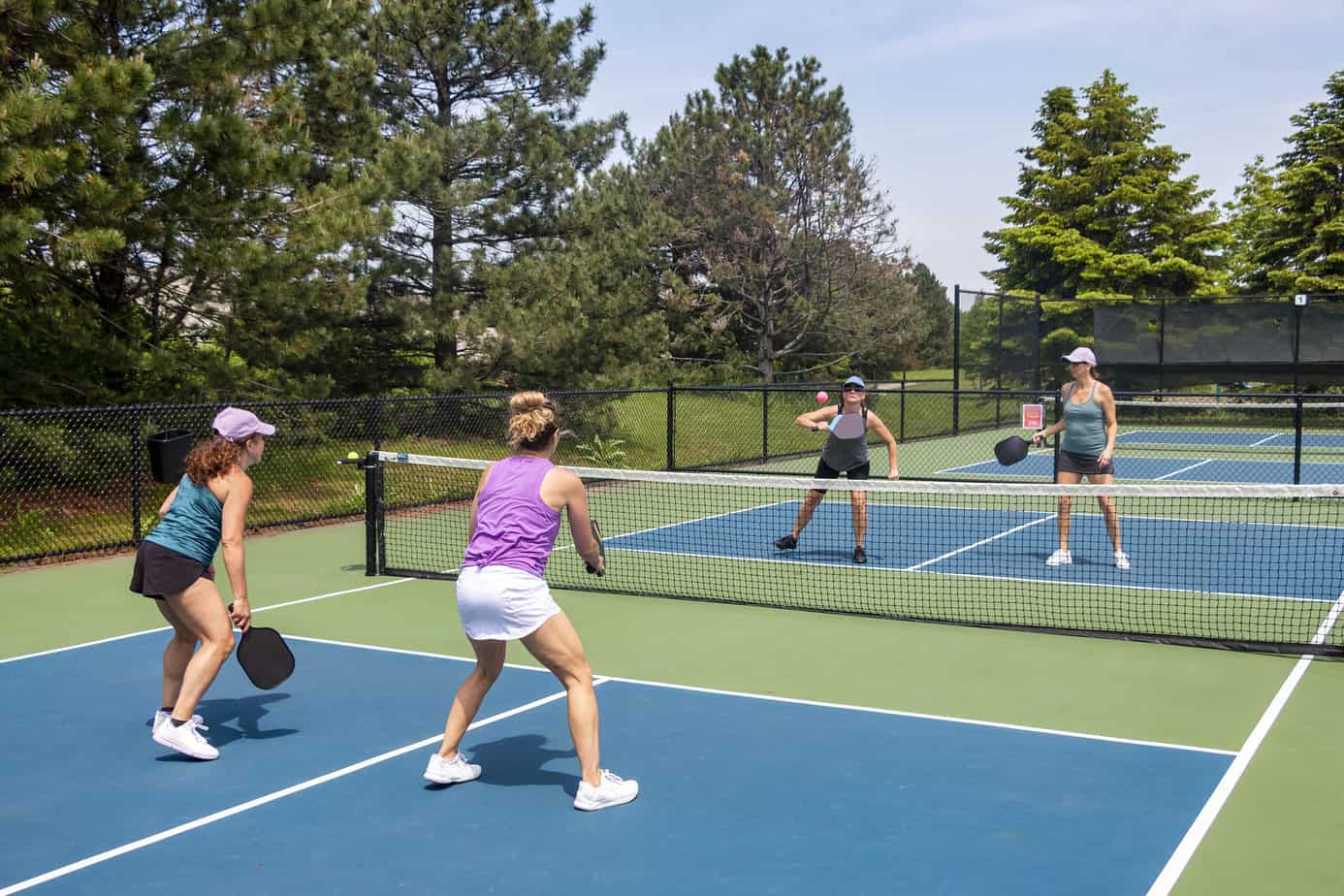 people playing pickleball