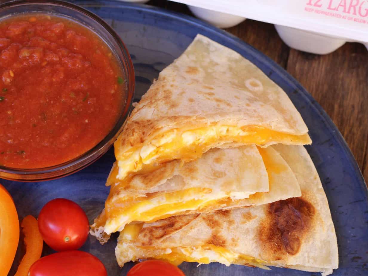 fried egg quesadilla