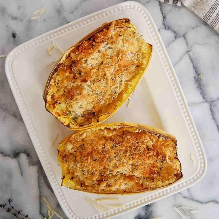 Image for Easy Cheesy Air Fryer Spaghetti Squash Recipe