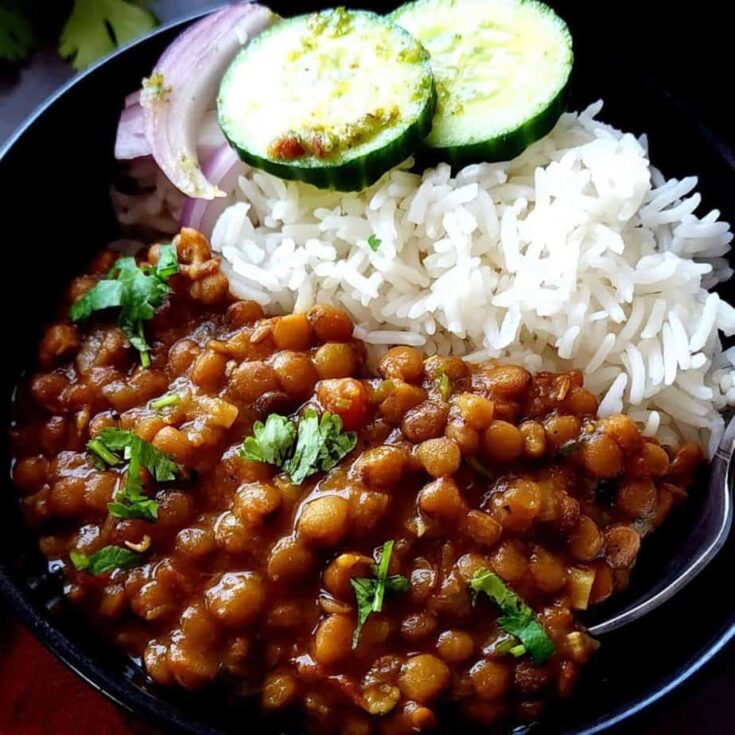 Image for Green lentil curry