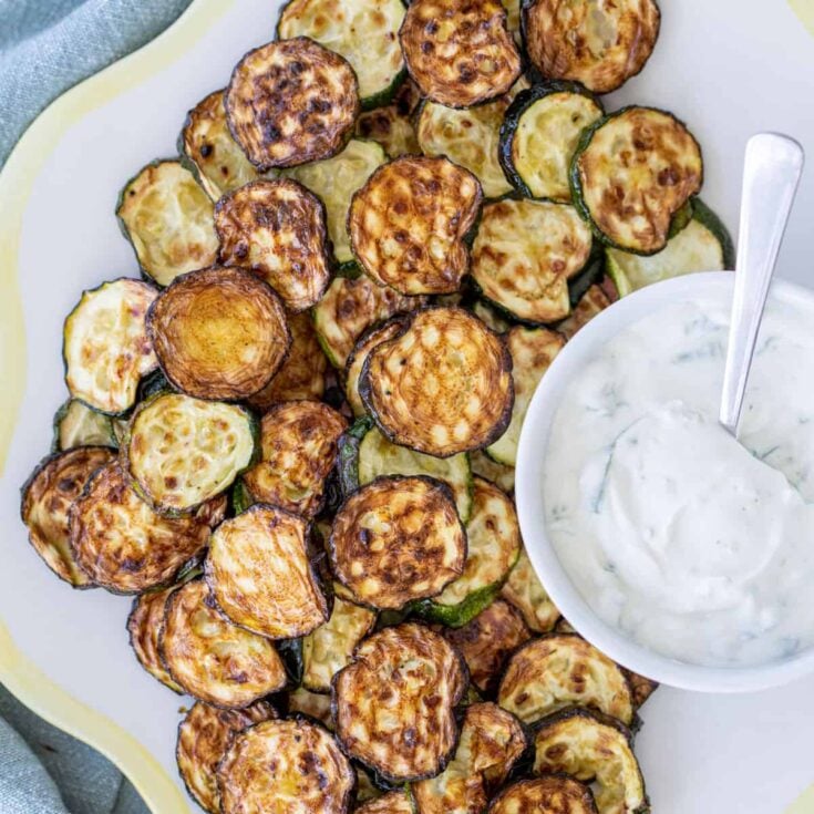 Image for Air Fryer Zucchini Chips with Sour Cream Dip