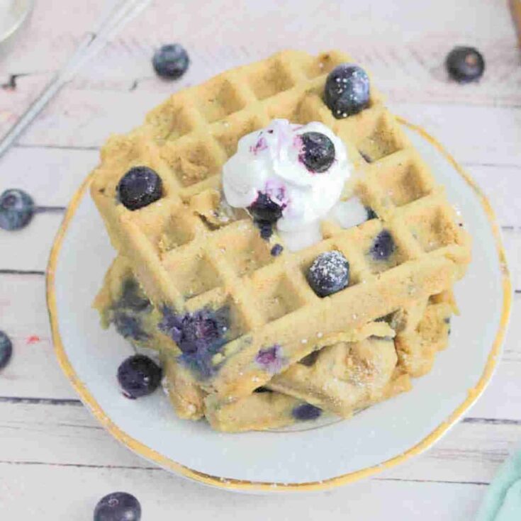 Image for Crazy Delicious Blueberry Protein Waffles