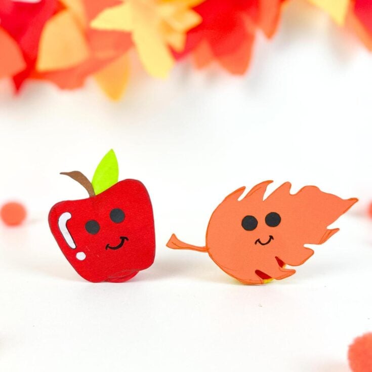 Image for Apple and Leaf Rocking Bottle Cap Craft (Free Template)