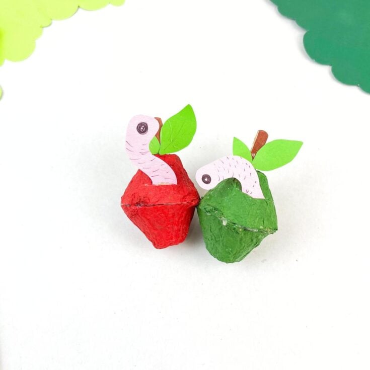 Image for Egg Carton Apple Craft (Free Printable Template)