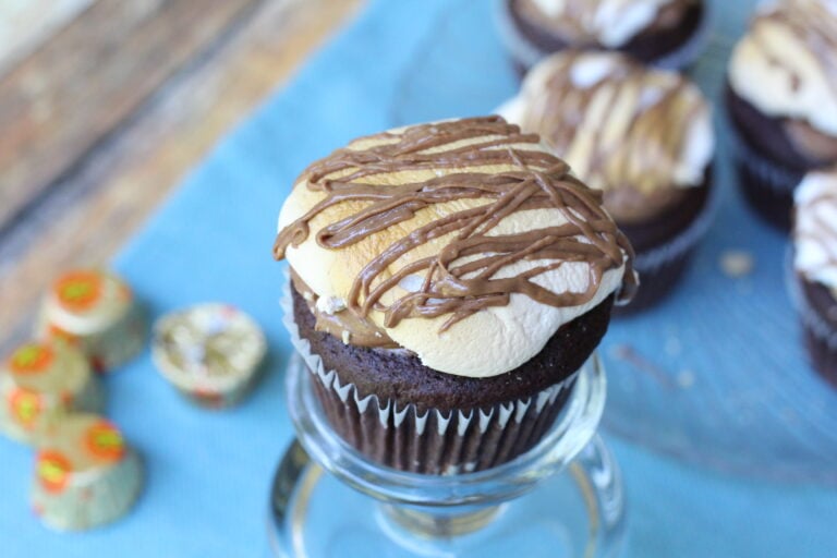 Peanut Butter Cup S'mores Cupcakes