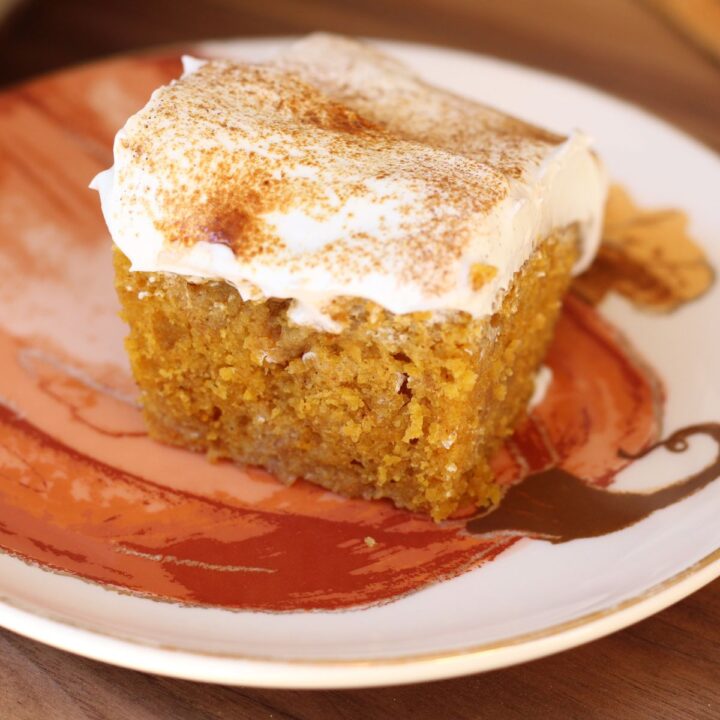 Pumpkin Spice Latte Poke Cake