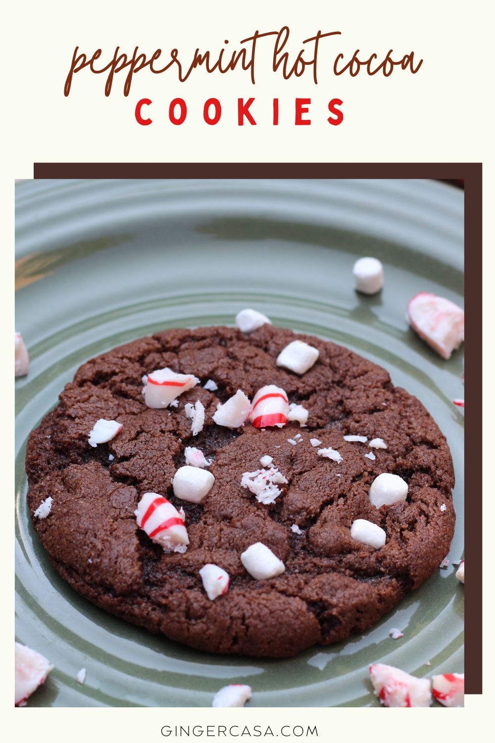 peppermint hot cocoa cookies