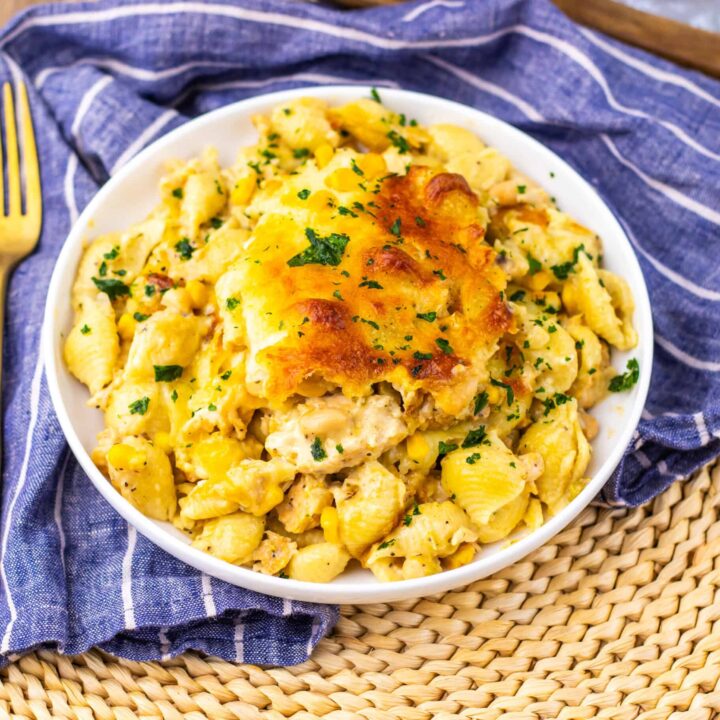 White Chicken Chili Mac and Cheese