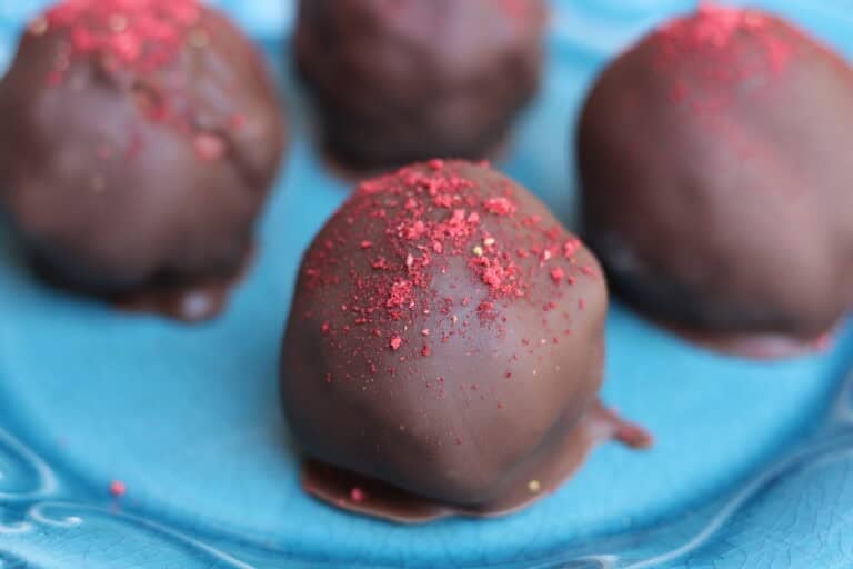 Chocolate Covered Strawberry Cake Balls