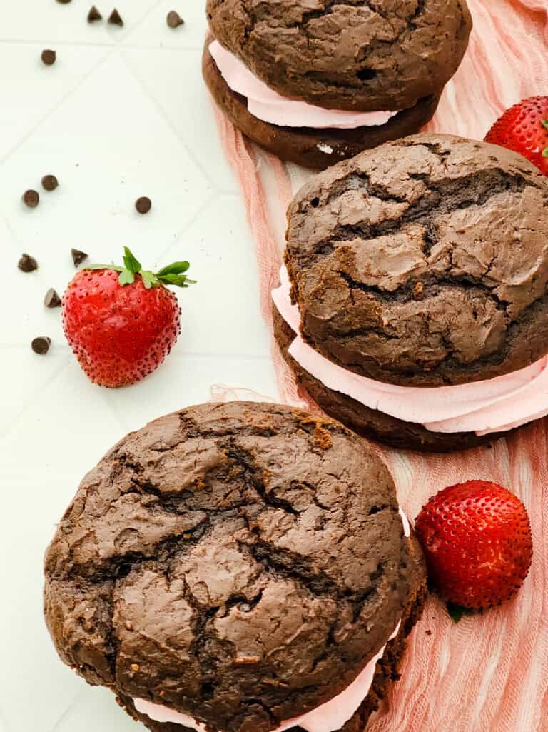 Chocolate Strawberry Cream Pies
