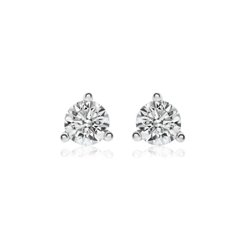 Image for 14K White Gold Lab-Created Diamond Earrings