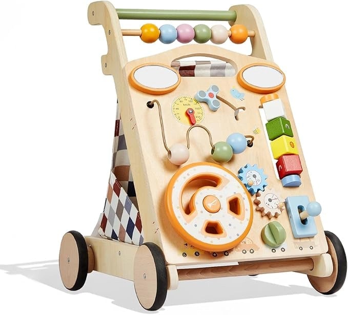 Image for 3-in-1 Wooden Baby Walker with wheels